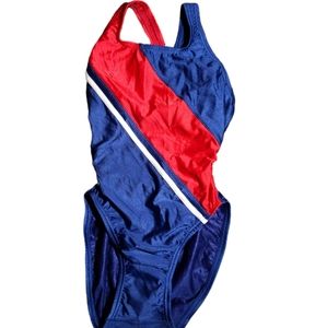 Speedo Navy red racing swimsuit